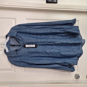 Stella Carakasi Between The Lines Tunic Large New NWT Medium Wash